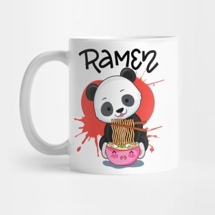 Panda Eat Ramen - Cute Animal Friendly Panda Mug